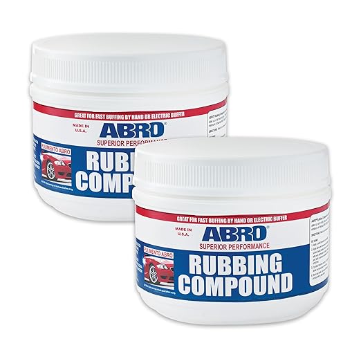 ABRO Superior Performance Rubbing Compound, 32 oz., Buffing Compound for Oxidized Finishes, Smooth, Reflect, Clean