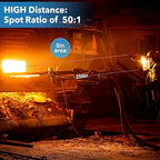 -40℉~2912℉ MESTEK Infrared Thermometer Temperature Gun,50:1 Dual Laser High Temp Thermometer with Thermocouple Probe, Non-Contact Industrial Pyrometer for Engine, Kiln, Forging, Industrial Use