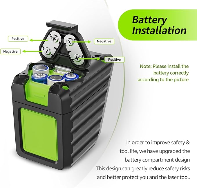 Huepar Box-1G Laser Level with Pulse Mode for Indoor & Outdoor Use, 150ft /150° Professional Self Leveling Green Laser Line Tool