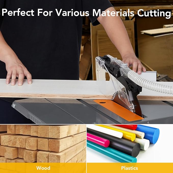 15Amp Portable Table Saw 8.5 Inch, 5000RPM Compact Table Saws, 90° Cross Cut & 0-45° Bevel Cutting, Mini Tablesaw for Woodworking, DIY Working