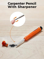 Mecurate 7-Inch Aluminum Alloy Rafter Square with 2-in-1 Carpentry Pencil - Durable Measuring and Marking Tool for Woodworking, Construction, and DIY Projects