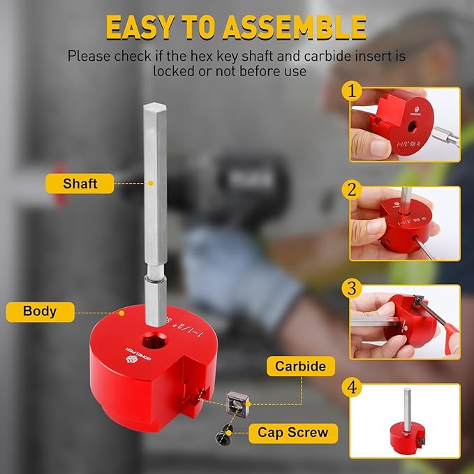 6PCS PVC Reamer Kit With 1/2inch, 3/4inch, 1inch, 1-1/4inch,1-1/2inch, 2inch Head Aluminum, PVC Fitting Saver For SCH40 Pipe