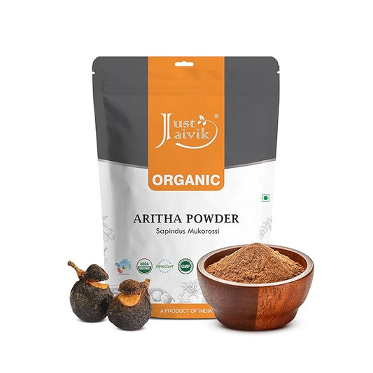 100% Organic Certified Aritha Powder (Soap Nut Powder) 227g /0.5 LB/ 08oz - Organic Hair Cleansing and Conditioning Product-VeraVaultWomen