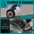 Cordless Angle Grinder Set, 12V 3inch Mini Electric Angle Grinding Tool with 2Pcs 1100mAh Batteries and 7-Cutting Discs, 19000RPM Electric Grinding Tool Handheld Cutter for Metal Wood