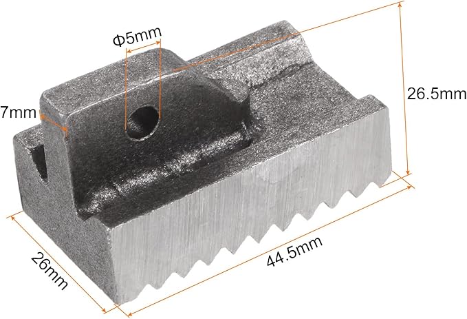 HARFINGTON Pipe Wrench Heel Jaw with Pin Assembly 24" Wrench Replacement High Carbon Steel