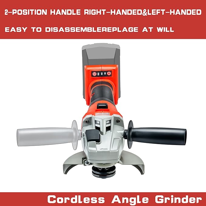 IRONFIST Cordless Angle Grinder Compatible with Milwaukee M18 Batteries, 18V Burshless Motor 125mm Cutting Wheels, Flap Wheels, and Wool Carving Wheel for Precision Cutting & Grinding（NO BATTERY)