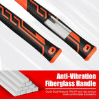 2-Piece Rubber Mallet Hammer Set, 16oz Rubber Hammer & 35mm Double-Faced Soft Mallet with 2pcs Relaceable Heads, Fiberglass Shockproof Cushioned Grip, Damage-Free to Floor, Tile, Crafts