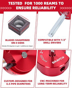 Erayco PPR150 1-1/2 Inch Plastic Pipe Fitting Reamer, PVC Pipe Reamer for Schedule 40 PVC Pipe, Fit into Standard 1/2" Drills, Suit for Water Lines, Drain Lines, Vent Lines