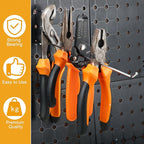 Funrous 100 Pack Peg Board Hooks Stainless Steel Pegboard Hooks Shelving Display Hanging Peg Board Holders for 1/8 and 1/4 Garage Storage Tools Organizer(10 inch)