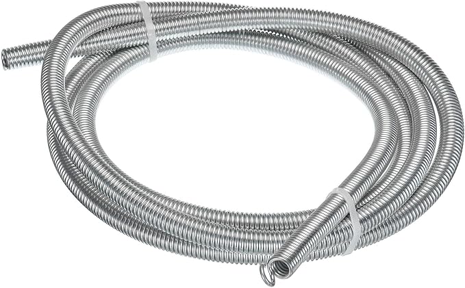 MECCANIXITY Spring Tube Bender OD 15mm/0.59" Steel Spring Pipe Copper Tubes 2500mm/98.42" Long for 3/4" Copper Pipe(19mm) in Home Renovations,Electrician Wiring Bending Pipe(insert-pipe use)