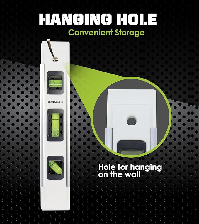 Torpedo Level 9-INCH Level with 45°/90°/180° Bubbles, Small Measuring Tool(3 Pack)