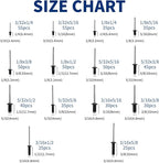 560 Pcs 14 Sizes Pop Rivets Assortment Kit, Aluminum Rivets, 3/32" 1/8" 5/32" 3/16" 1/4" Blind Rivets for Metal, Dome Head rivet kit(Black)