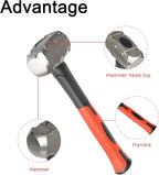 2lb Sledge Hammer - Heavy Duty Forged Steel Construction with Fiberglass Handle, Perfect for Demolition, Construction, and Driving Stakes