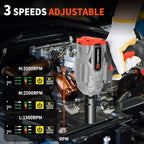 1400N.m Cordless Impact Wrench, 1/2' 21V Heavy Duty Brushless Impact Gun with 2 x 4.0Ah Battery & 5 Sockets, 3 Speeds Adjustment, 1050ft-lbs Electric Pistola Llave de Impacto for Car Truck Tires Mover