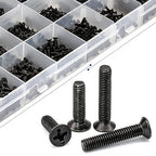 NINDEJIN 720pcs Laptop Notebook Computer Carbon Steel Screws Kit Set, Flat Head Phillips Screw Assortments, M1.4/1.7/2/2.5/3 Countersunk ssd Screws Accessories for SSD Toshiba DELL Sony Samsung