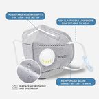 Dust Masks 20PCS, 7 Layers Filter Cover Against PM2.5 Sport Face Mask with One Breathing Valves