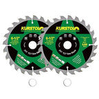 Circular Saw Blade 6-1/2 Inch - 24T ABT Wood Cutting Saw Blade with 4/5” Arbor for Wood, Plastic, Plywood, Particle Boards, Multilayer Boards(3 Pack)