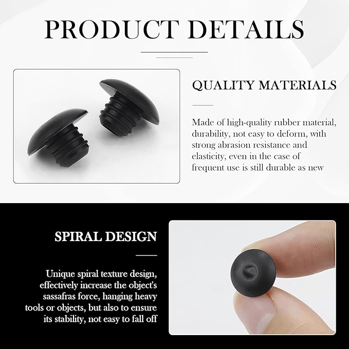 120Pcs Pegboard Hook Locks - Peg Hook Stoppers Clips Fit for 1/4 Inch Peg Board Retainer Clips Secure Hooks for Garage Tool Organization, Workshop Retail Display (Black)