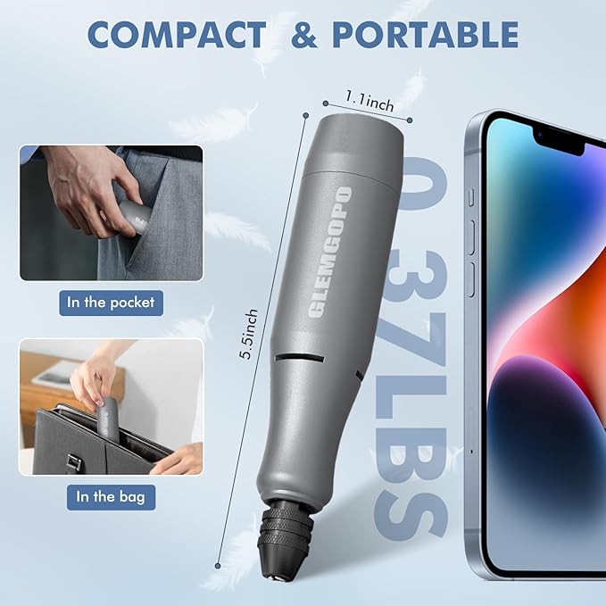 Mini Rotary Tool Kit with Copper Core Motor & 86 Accessories, Variable Speed 0-18,000 RPM, 3-24V Regulated Power for Engraving, Sanding, Polishing, Drilling, DIY Crafts