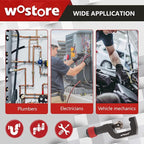 Wostore Tube Cutter Set Heavy Duty Pipe Cutter 3/16-2 Inch (5-50mm) O.D.tubing, Mini Tube Cutter 1/8 to 7/8 Inch (3-22mm), Deburring Tool For Copper, Aluminum, PVC Pipes