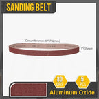 1 x 30 Inch Sanding Belt, 5 Pcs 80 Grit Knife Sharpener Belts Work Sharpening for Belt Sander Knife Carving Tool Metal Working