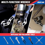 Rizom Self Adjusting Wrench, 8” and 12” Pipe Wrench, 2-Piece Self Adjustable Wrench Set with 3/8 to 1-3/4 inch Jaw Open