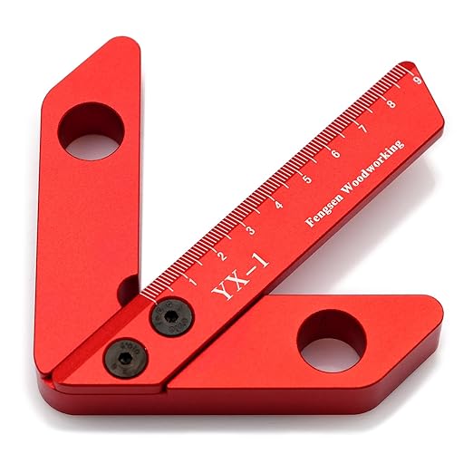 Center Measuring Tool, Center Finder, Line Gauge Center Finder, 45/90 Degree Right Angle Line Gauge Carpenter Ruler,Aluminum Alloy Woodworking Center Scribe Square Center Scribe 90mm(Small Size)