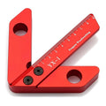 Center Measuring Tool, Center Finder, Line Gauge Center Finder, 45/90 Degree Right Angle Line Gauge Carpenter Ruler,Aluminum Alloy Woodworking Center Scribe Square Center Scribe 90mm(Small Size)