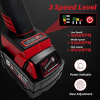 Cordless Angle Grinder for Milwaukee M18 Battery, 4-1/2" Brushless Grinder with 3 Variable Speed up to 8500 RPM Battery Powered Angle Grinder for Cutting, Grinding, Polishing (Tools Only)