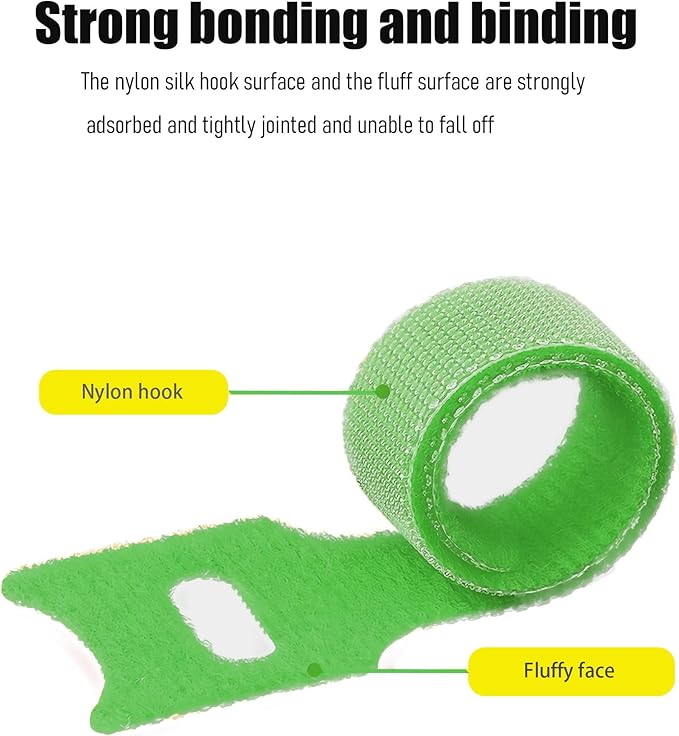 Cable Labels & Reusable Hook and Loop Fastening Ties Set - 30 Pcs Cord or Wire Labels & 30 PiecesCable Tags for Electronics, Home & Office Cord Management (Green and Green)