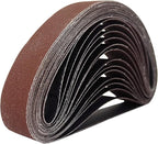 15 Pcs 2-1/2 x 14 Inch Assorted Aluminum Oxide Sanding Belt - 80/120/150/240/400 Grit