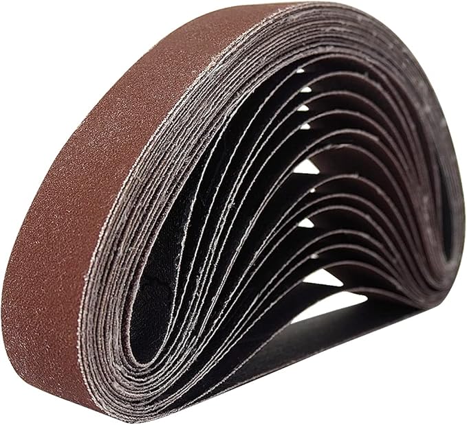 15 Pcs 2-1/2 x 14 Inch Assorted Aluminum Oxide Sanding Belt - 80/120/150/240/400 Grit