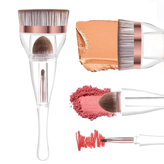 Makeup Brushes, Daubigny Perfect 3IN1 Makeup Brush for Face Blush Liquid Powder Foundation Brush for Blending Liquid, Cream or Flawless Powder Cosmetics with Great Gift Case-VeraVaultWomen