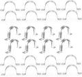 24Pcs 2 3/8 Inch (60mm) 304 Stainless Steel Conduit Clamps, U-Tube Strap Pipe Clamp 2 Hole Strap U Bracket Rigid Pipe Metal Conduit Strap Tension Clips U-tube Clamp