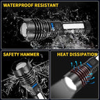 Rechargeable Flashlights High Lumens, 7Mode Flashlights Rechargeable, Super Bright Flashlight, Adjustable Tactical Flashlight, High Powered Flash Light, LED Flashlight for Emergency Home 4Pack