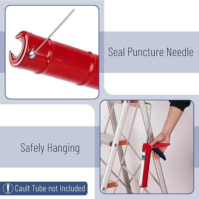 Bates- Caulking Gun, 10:1 Thrust Ratio, Red & Deep Blue, Caulking Tool Gun, Caulk Gun No Drip, Hand Caulking Guns, Silicone Gun, Caulking Gun Tool, No Drip Caulk Gun, Caulk Guns, Caulking Gun Dripless