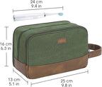 WANDF Travel Toiletry Bag for Men Large Toiletries Shaving Bag Water Resistant Hanging Dopp Kit Travel Accessories Bag for Women Men (Green)