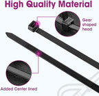 200 PCS Zip Ties 24 Inch Heavy Duty, Large Cable Ties 500lbs Tensile Strength, Black Zip Ties for Indoor and Outdoor Use, UV Resistant Wire Ties