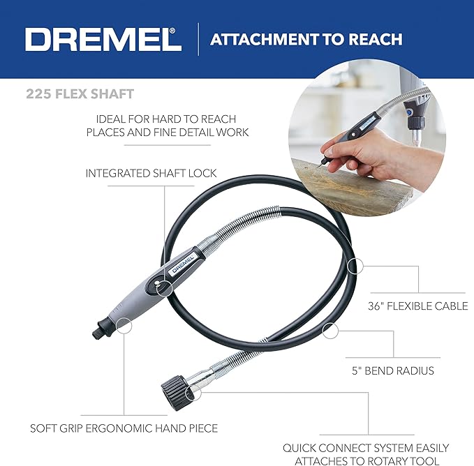 Dremel 4300-9/64 Versatile Rotary Tool Kit with Flex Shaft - 9 Attachments & 64 Accessories - Ideal for Engraving, Etching, Sanding, and Polishing