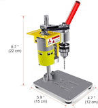 Mini Drill Press, Benchtop Drill Press, Portable Electric Drilling Machine, CNC 795 Motor, B10 Chuck, Drill Bit and Clamp for Metal Wooden Jewelry DIY and Crafts Projects