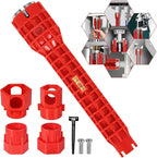 Forlivese 14-in-1 Multi-Function Basin Wrench,Faucet Installer and Sink Drain Nut Removal Tool,One-Way Plumbing Wrench for Tight Spaces