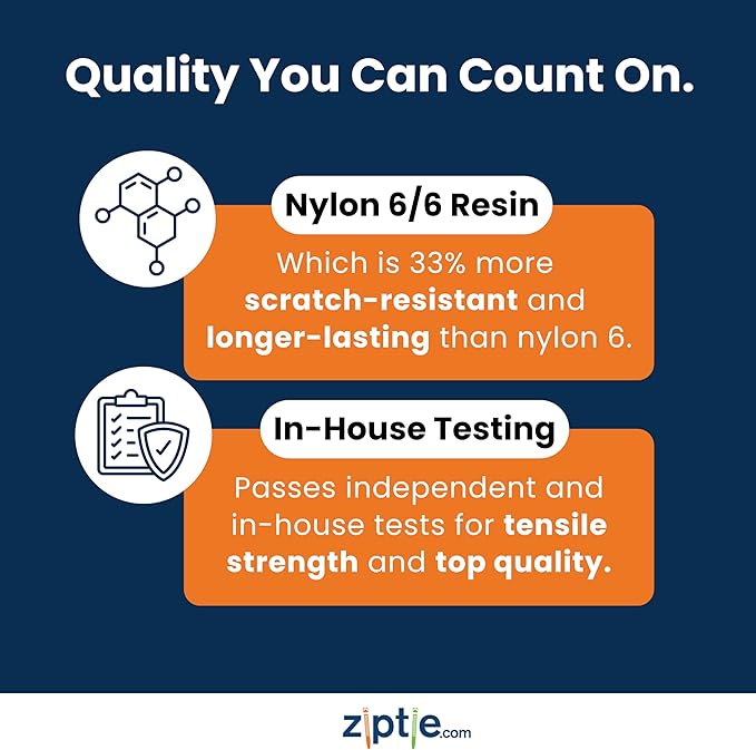 ZipTie.com 12-Inch Natural Releasable Pawl Zip Ties - 50-lb Tensile Strength Cord Management - UL Listed Reusable Cable Ties - UL 21 Listed, UV Resistant, Indoor & Outdoor Multi-Purpose (100-Pack)