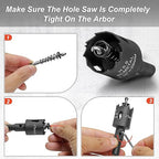 1-1/8 Inch Hole Saw with 9.1mm Triangle Shank Arbor, JTemgle Bi-Metal Hole Saw Heavy Duty Hole Cutting Tool for Cornhole Boards, Recessed Lights, Wood, Plastic, Drywall & Soft Metal