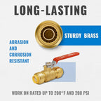 SUNGATOR Ball Valve 1/2 Inch, 1/2" Shut Off Valve, Water Shutoff, No Lead Brass Push-to-Connect Plumbing Fittings for Pex Pipe, Copper, CPVC, with 1 Disconnect Clip, Pack of 2