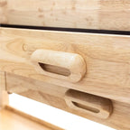 Olympia Tools 60-Inch Rubber Hardwood Workbench with 4-Drawers - 450lbs Weight Capacity Heavy Duty Portable Wood Work Bench Table for Garage, Workshop, Home Storage - Woodworking Wooden Workbenches