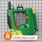 LIGHT DUST Utility Heavy Duty Pegboard Hooks - 10Pack Peg Board Accessories for Hanging Tools Fit 1/4" Peg Holes - Pegboard Organizer Large Tool Holders for Garage Workshop Shed