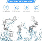 12Pcs 7 7/8Inch (200mm) 304 Stainless Steel Conduit Clamps, U-Tube Strap Pipe Clamp 2 Hole Strap U Bracket Rigid Pipe Metal Conduit Strap Tension Clips U-tube Clamp