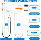 10 PCS Drain Snake Hair Drain Clog Remover Tool Set, Snake Drain Hair Removal Tool, Grabber Claw Drain Hair Remover, Flexible Drain Cleaner Brushes for Toilet, Kitchen Sink, Shower & Tub