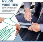 PATIKIL Cable Zip Ties 12 Inch, 100 Pcs Self-Locking Nylon Wire Tie Wraps Heavy Duty Cord Management with 50 lbs Tensile Strength for Indoor and Outdoor, Green (0.2" W)