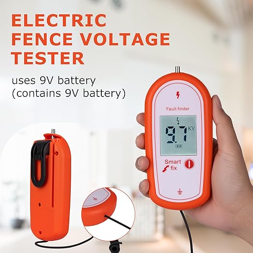Electric Fence Voltage Tester, 15KV Digital Electric Fence Voltage Tester, Digital Display High Voltage 200-15000V Gardening Tools